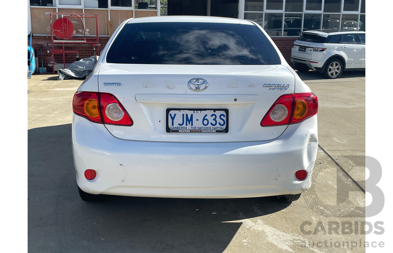 2/2009 Toyota Corolla Ascent ZRE152R MY09 4d Sedan White 1.8L