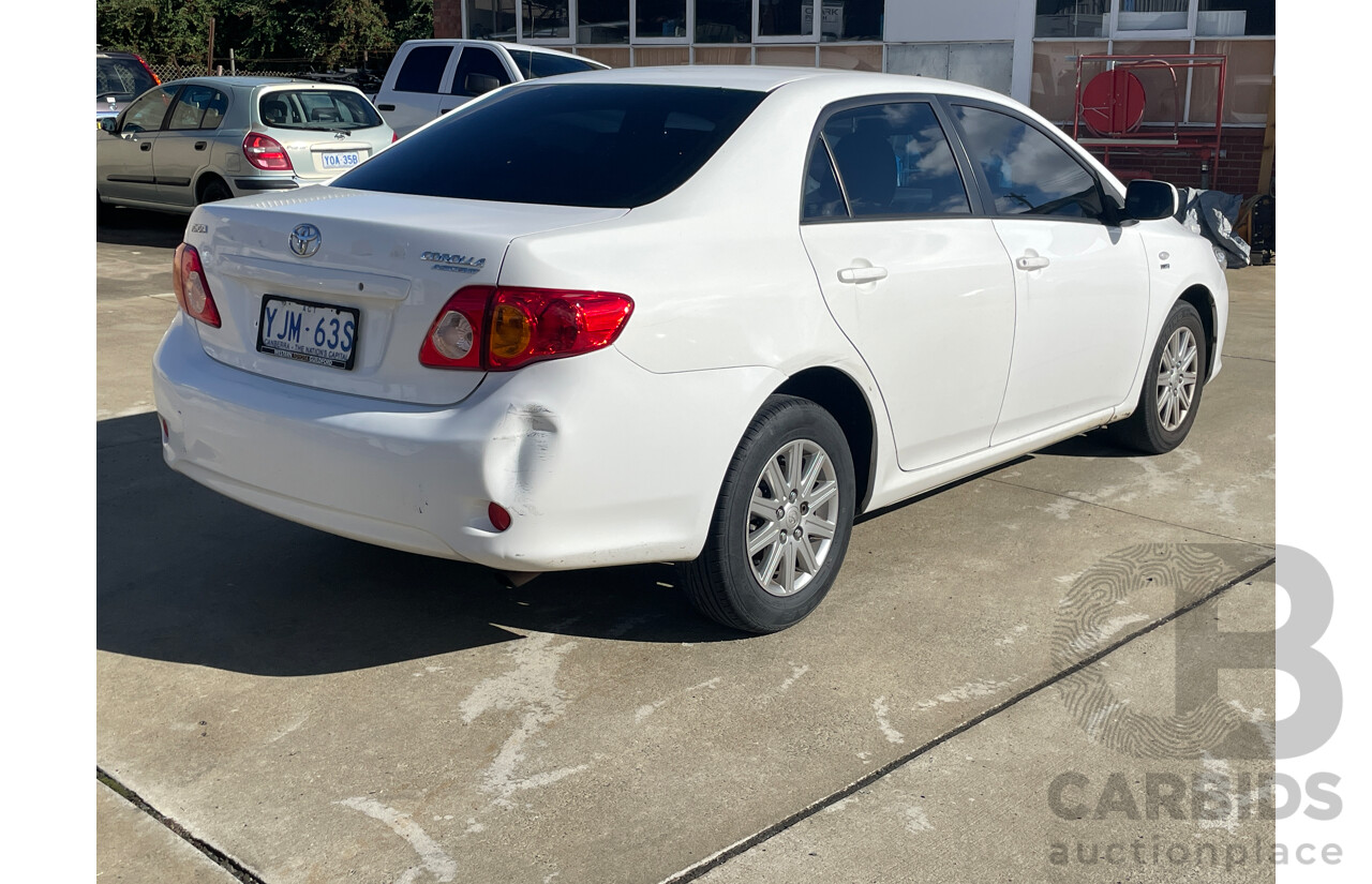 2/2009 Toyota Corolla Ascent ZRE152R MY09 4d Sedan White 1.8L