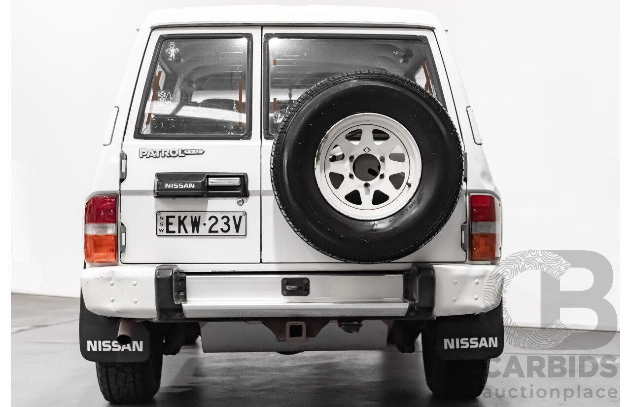 6/1990 Nissan Patrol ST (4x4) GQ 2d Hardtop White 4.2L