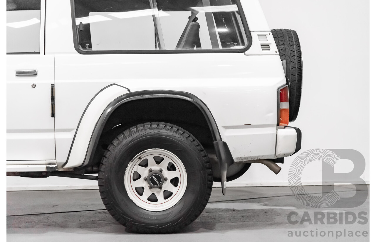 6/1990 Nissan Patrol ST (4x4) GQ 2d Hardtop White 4.2L