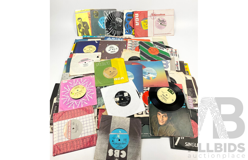 Large Collection Vinyl Seven Inch Singles, Mostly Great Hits and Misses of the 1960s and 1970s