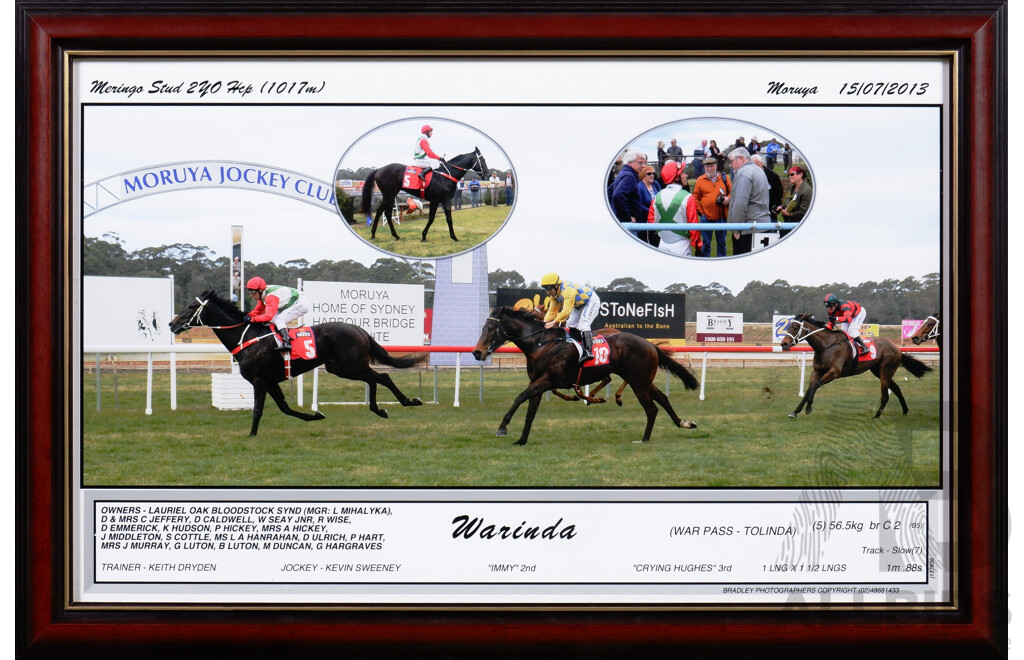 Thoroughbred Racing First Past the Post - Warinda - Quantity of 3