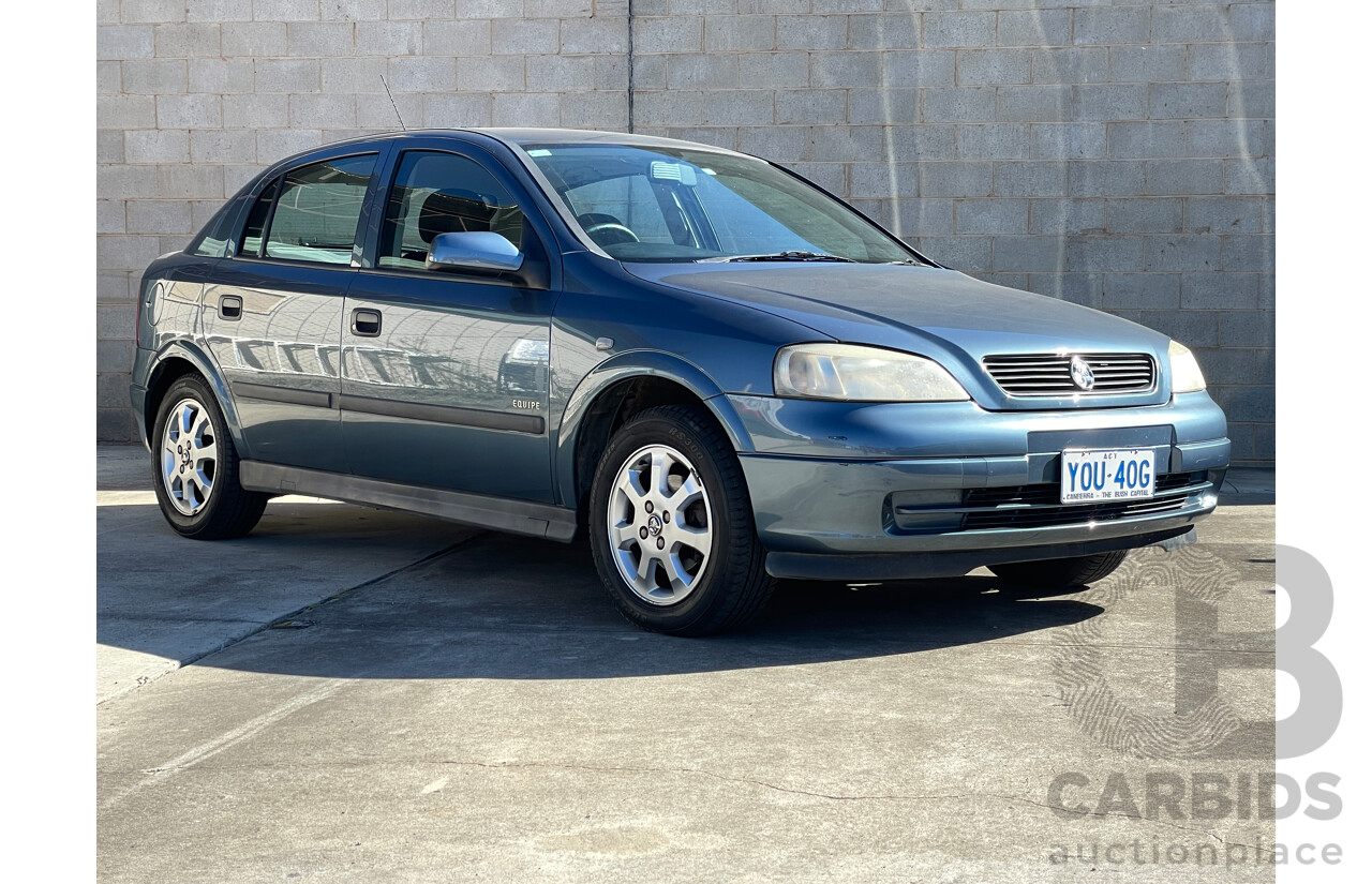 10/2001 Holden Astra Equipe TS 5d Hatchback Blue 1.8L