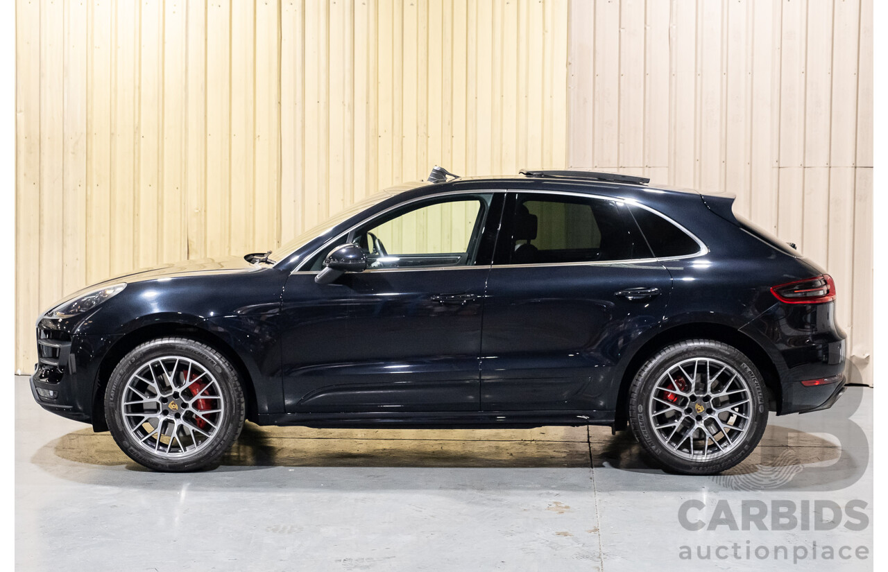 6/2015 Porsche Macan Turbo MY15 4d Wagon Metallic Black/Blue Turbo 3.6L V6