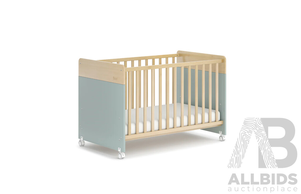 BOORI Neat Compact Cot Blueberry + Almond (B-NECCO/BAAD)  and BOORI Mattress - ORP $499.95