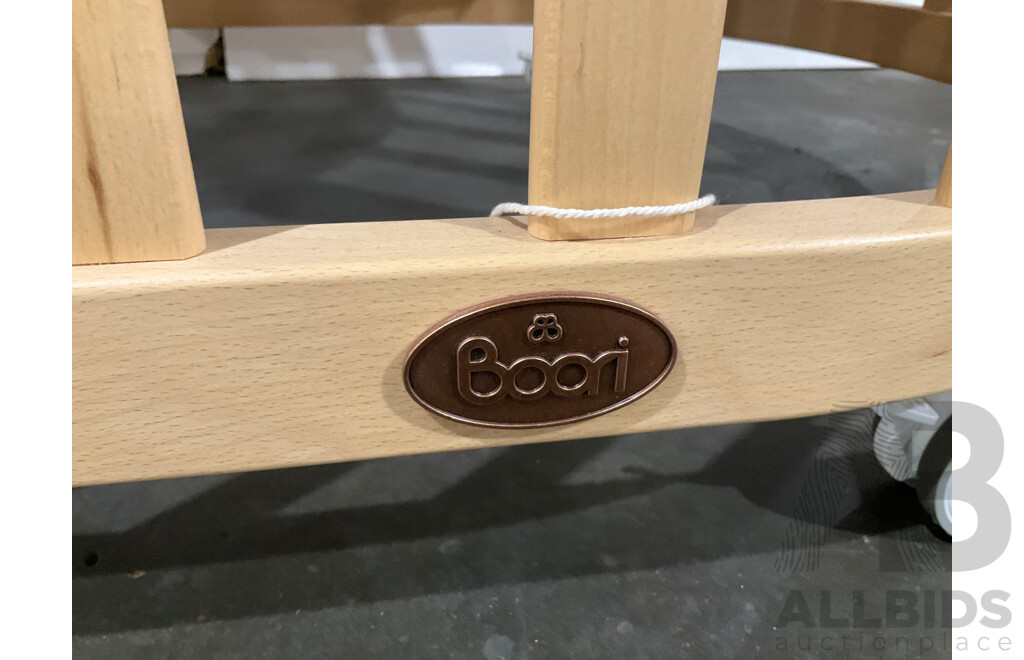 BOORI Eden Oval Cot (Beech) and Mattress - ORP $949