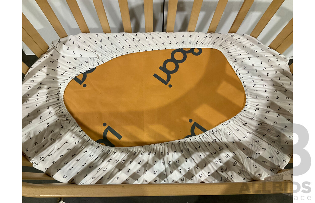BOORI Eden Oval Cot (Beech) and Mattress - ORP $949