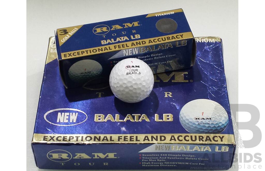 Ram Tour Balata LB Titanium Golf Balls - Pack of Nine - New