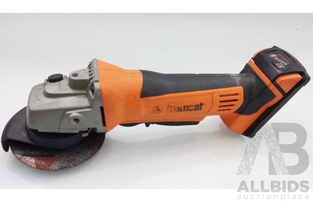 Ramset 115mm Cordless 18 Volt Angle Grinder