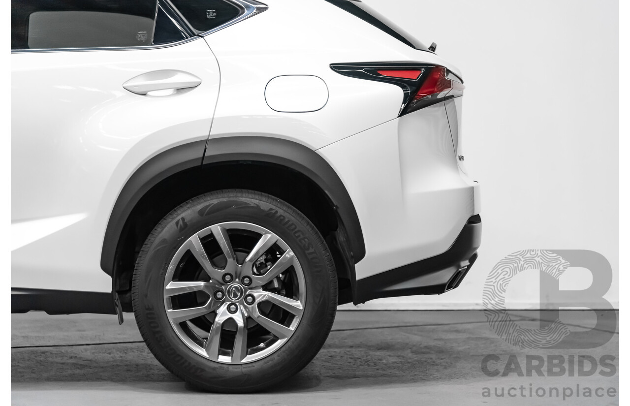 1/2018 Lexus Nx300 Luxury (fwd) AYZ10R 4d Wagon White 2.0L