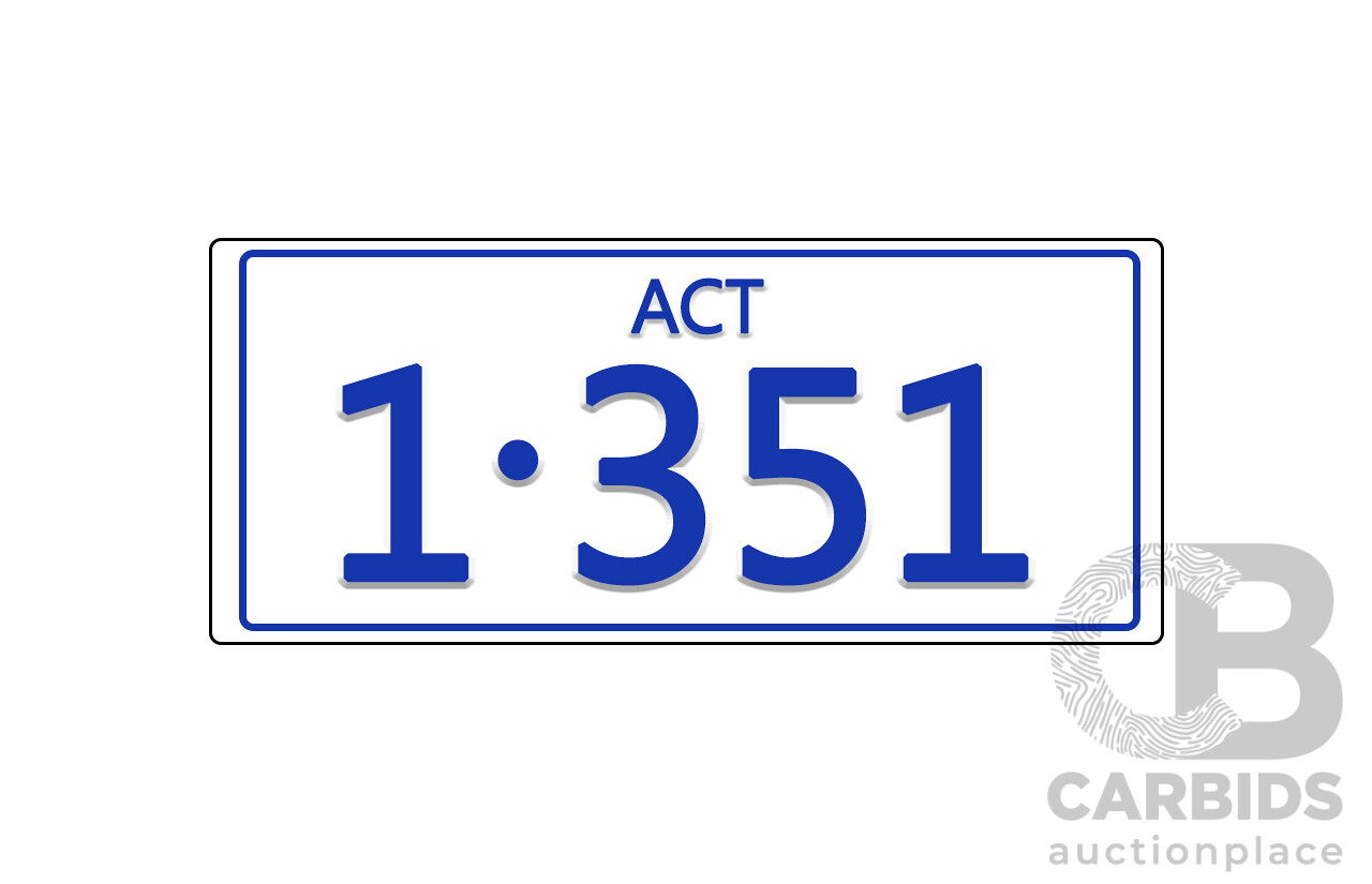 ACT 4-Digit Number Plate - 1351