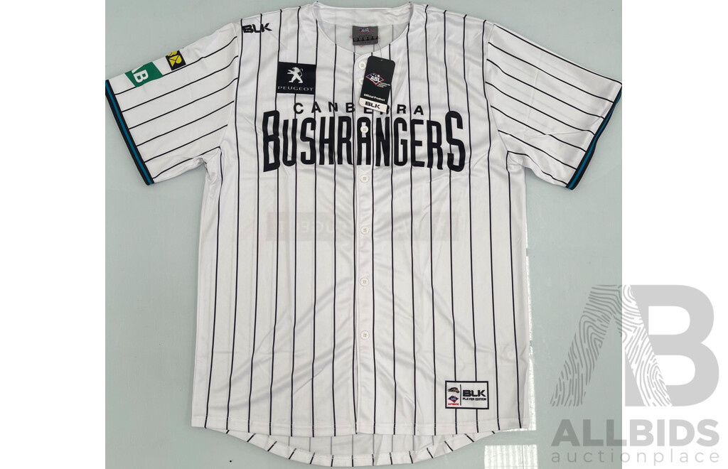 Canberra Cavalry 'Bushrangers' Commemorative Baseball Jersey - Brand New - Lot of 2