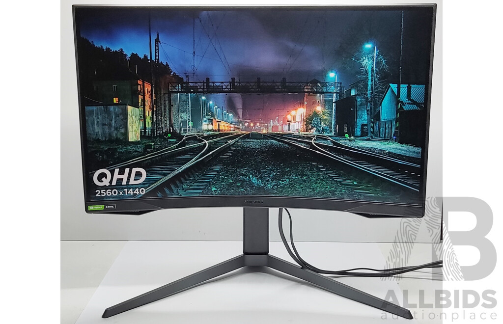 Samsung (C27G75TQSE) 27-Inch QHD (1440p) 1ms-240Hz Curved G-Sync Gaming Monitor