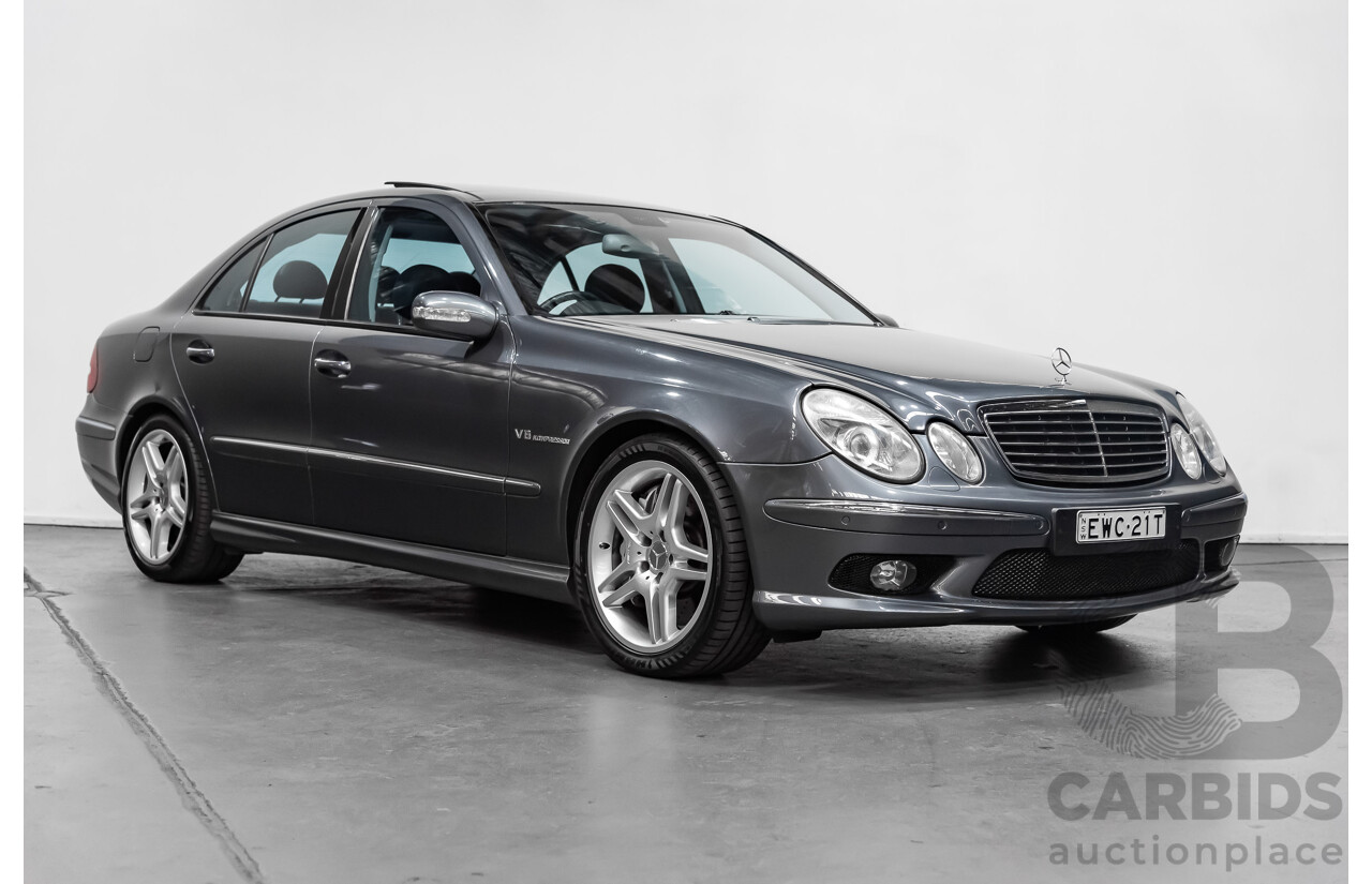 7/2005 Mercedes-Benz E55 AMG W211 4d Sedan Tenorite Grey 5.4L Supercharged V8