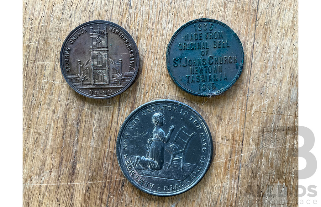 Royal Hobart Centenary Regatta 1938 Medallion, Three WW1 Victory Medallions, and More 