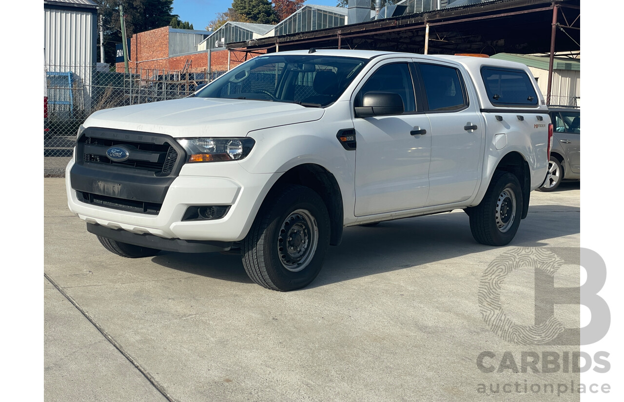 4/2016 Ford Ranger XL 2.2 Hi-Rider (4x2) PX Crew Cab P/Up White 2.2L