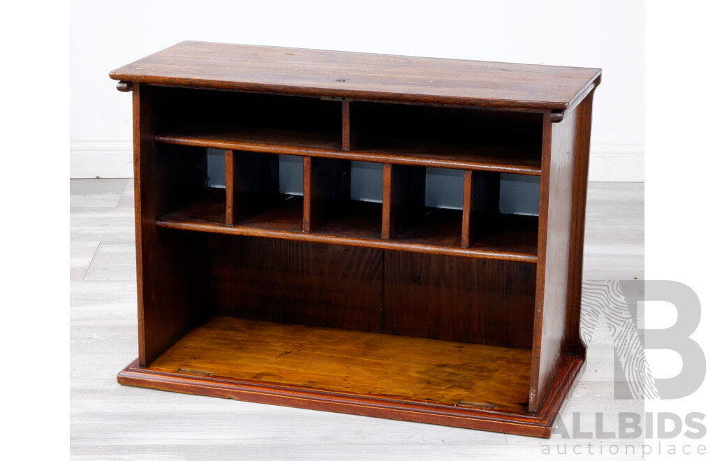 Antique Oak Pigeon Hole Cabinet