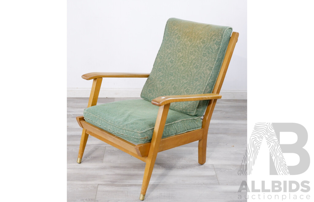 Mid Century Ash Framed Armchair