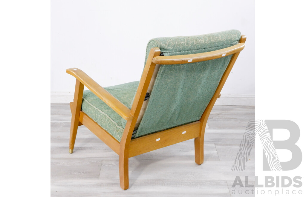 Mid Century Ash Framed Armchair