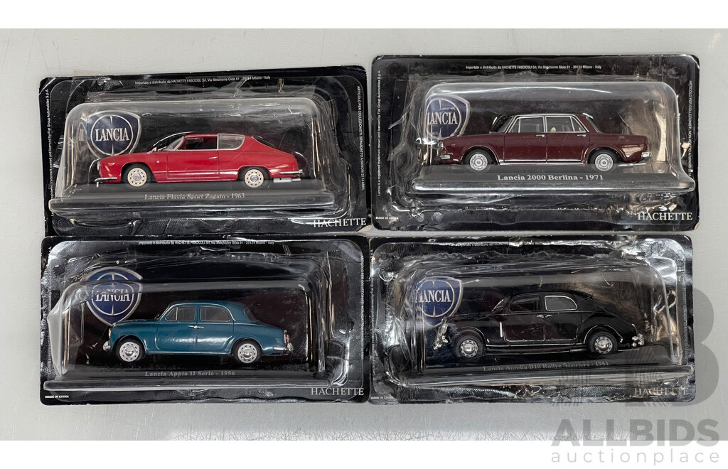 Hachette Lancia Model Cars - Lot of 4  - 1/43 Scale