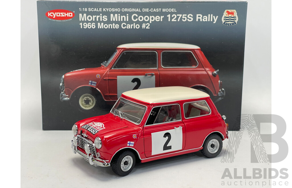 Kyosho 1966 Morris Mini Cooper 1275S Rally   - 1/18  Scale