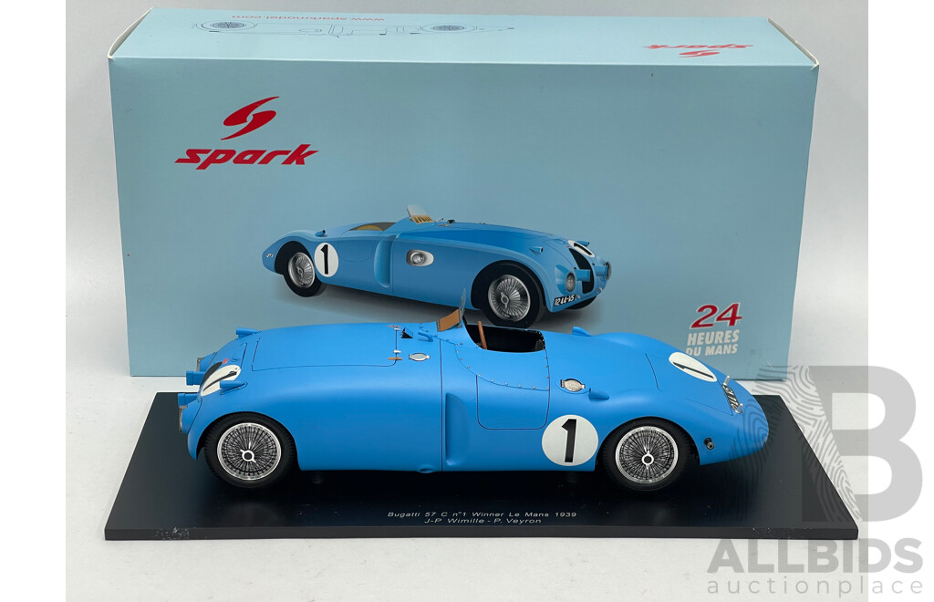 Spark Models 1939 Bugatti 57 C Le Mans  - 1/18  Scale