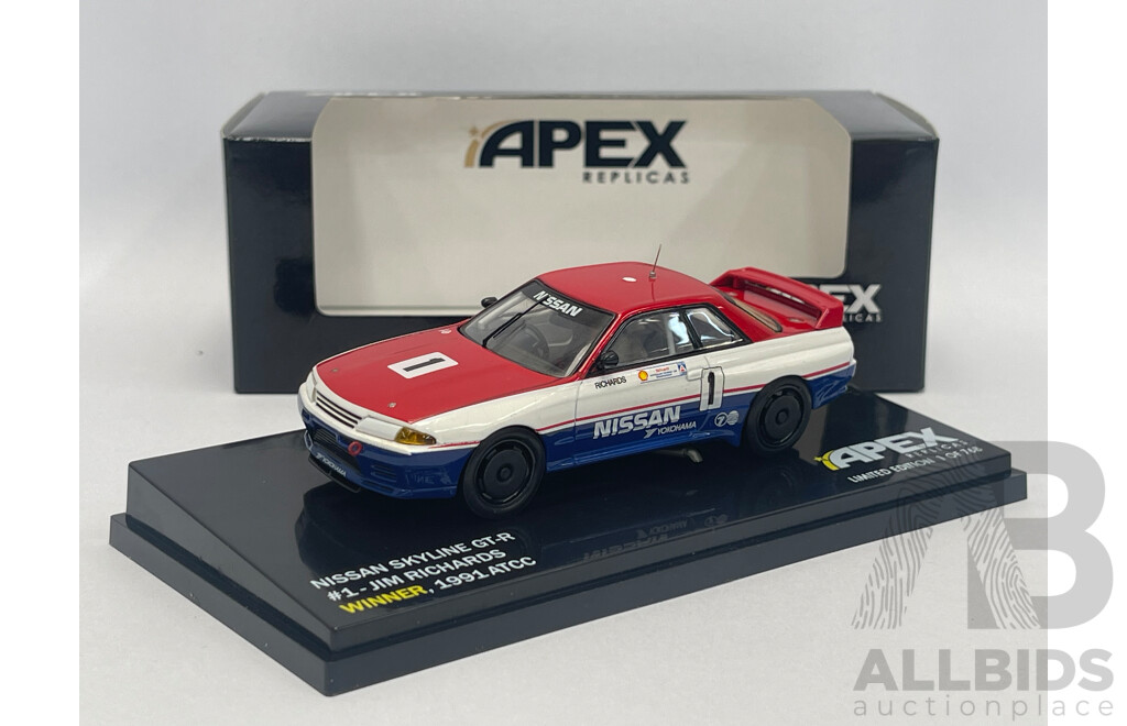 Apex Replicas 1991 ATCC Nissan Skyline GT-R Jim Richards - 1/43 Scale
