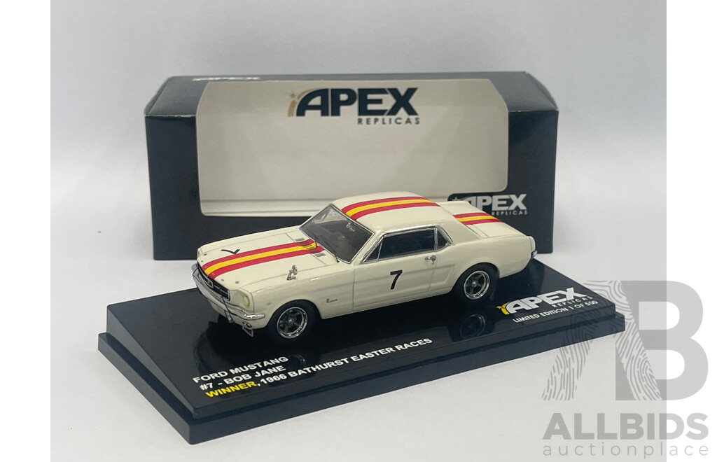 Apex Replicas 1966 Ford Mustang Bob Jane Bathurst Easter Races Winner - 1/43 Scale