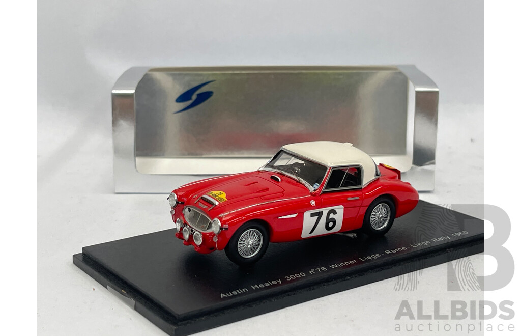 Spark Models 1960 Austin Healey Liege -Rome-Liege Rally  - 1/43 Scale