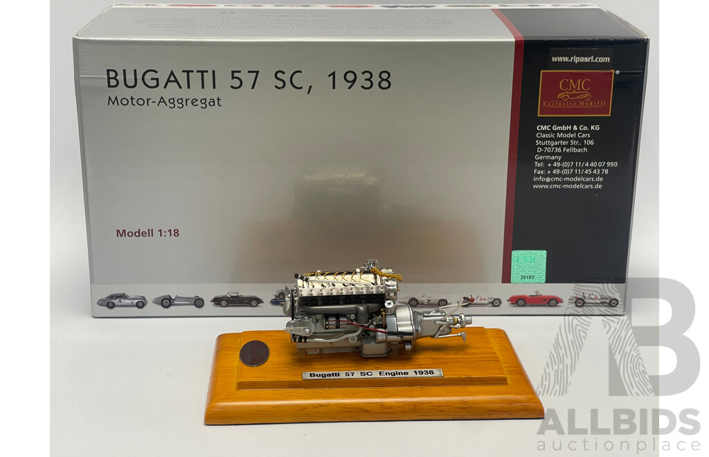 CMC Exclusive 1938 Bugatti 57 SC Motor-Aggregat  - 1/18 Scale
