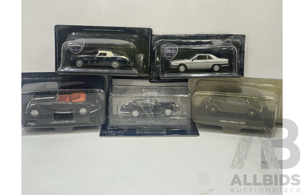 Assorted Italian Diecast Cars - Lot of 5  - 1/43 Scale