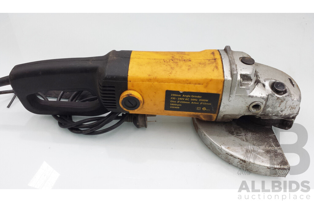 Superworks 230mm Electric Angle Grinder