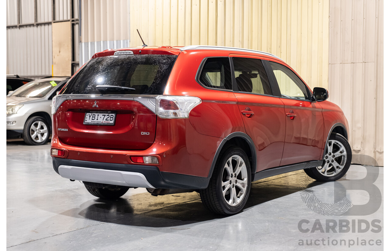 5/2014 Mitsubishi Outlander LS (4x4) ZJ MY14 4d Wagon Red Turbo Diesel 2.3L - 7 Seater