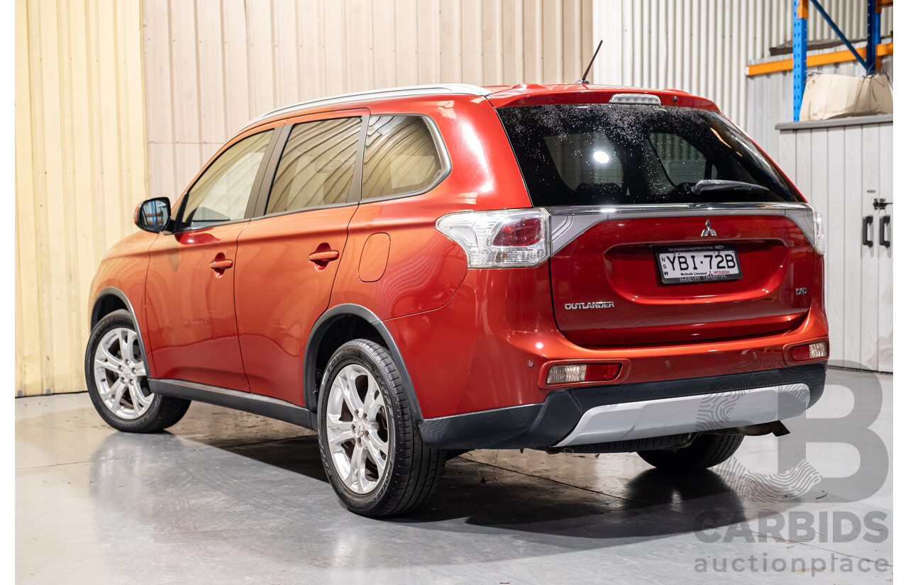 5/2014 Mitsubishi Outlander LS (4x4) ZJ MY14 4d Wagon Red Turbo Diesel 2.3L - 7 Seater