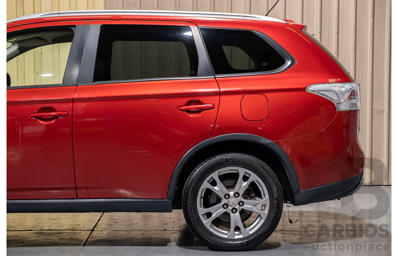 5/2014 Mitsubishi Outlander LS (4x4) ZJ MY14 4d Wagon Red Turbo Diesel 2.3L - 7 Seater