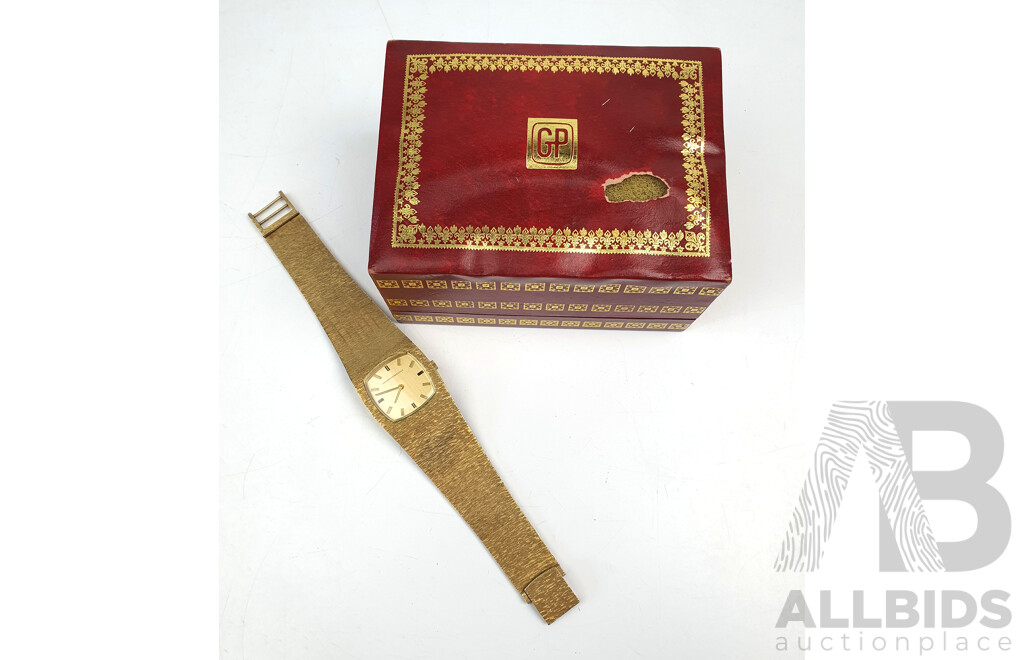 Vintage Ladies Swiss Girard Perregaux Gold Plated 17 Jewel Wrist Watch, 263103, Circa 1960s