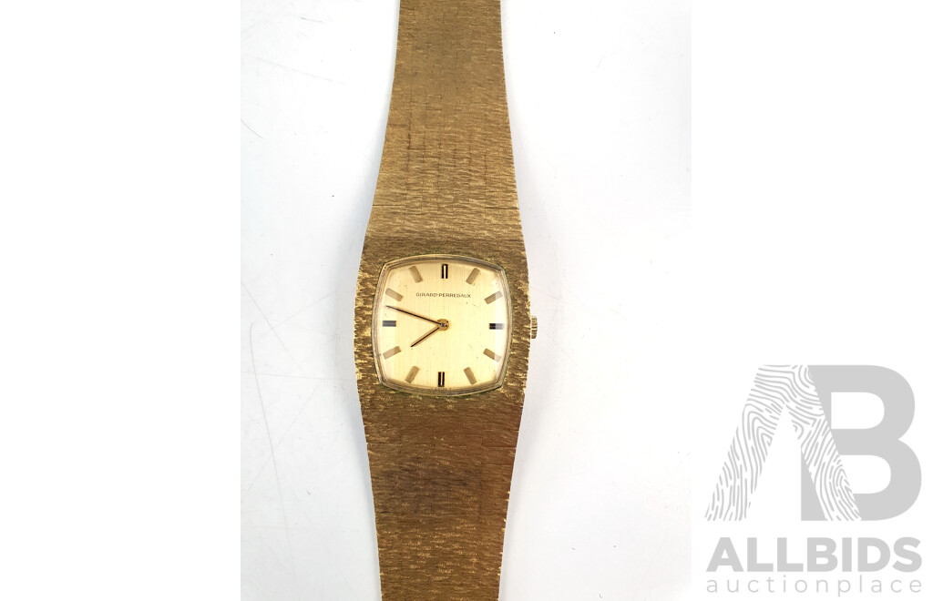 Vintage Ladies Swiss Girard Perregaux Gold Plated 17 Jewel Wrist Watch, 263103, Circa 1960s