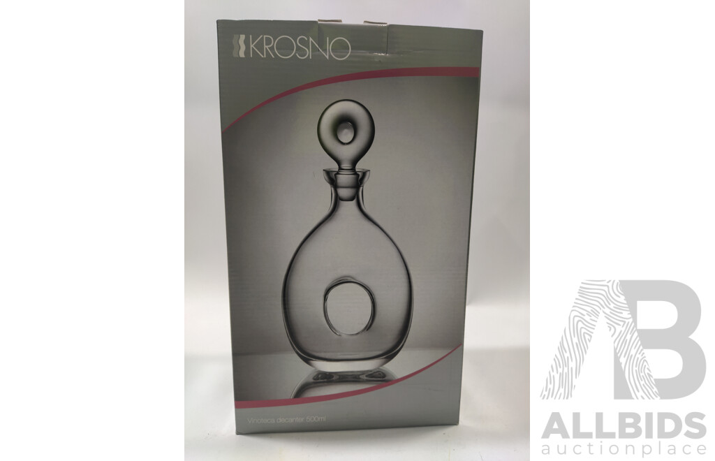 Krosno Vinoteca Handcrafted Glass  Decanter - ORP $89.95