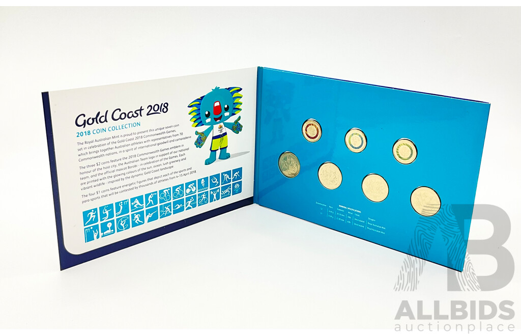 2018 Gold Coast XXI Commonwealth Games $1 and $2 Coin Collection