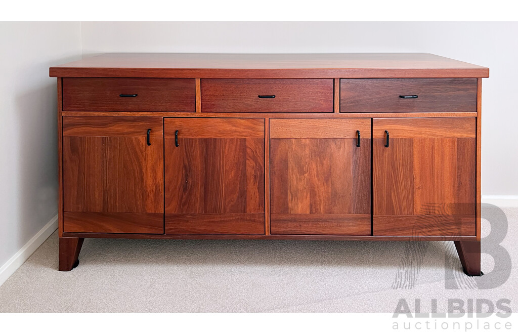 Stunning Solid Recycled Jarrah Bespoke Entertainment Unit