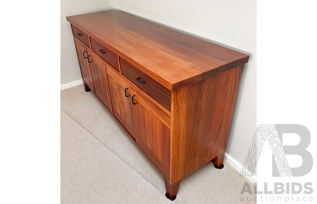 Stunning Solid Recycled Jarrah Bespoke Entertainment Unit