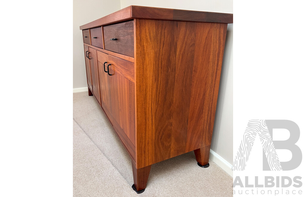 Stunning Solid Recycled Jarrah Bespoke Entertainment Unit