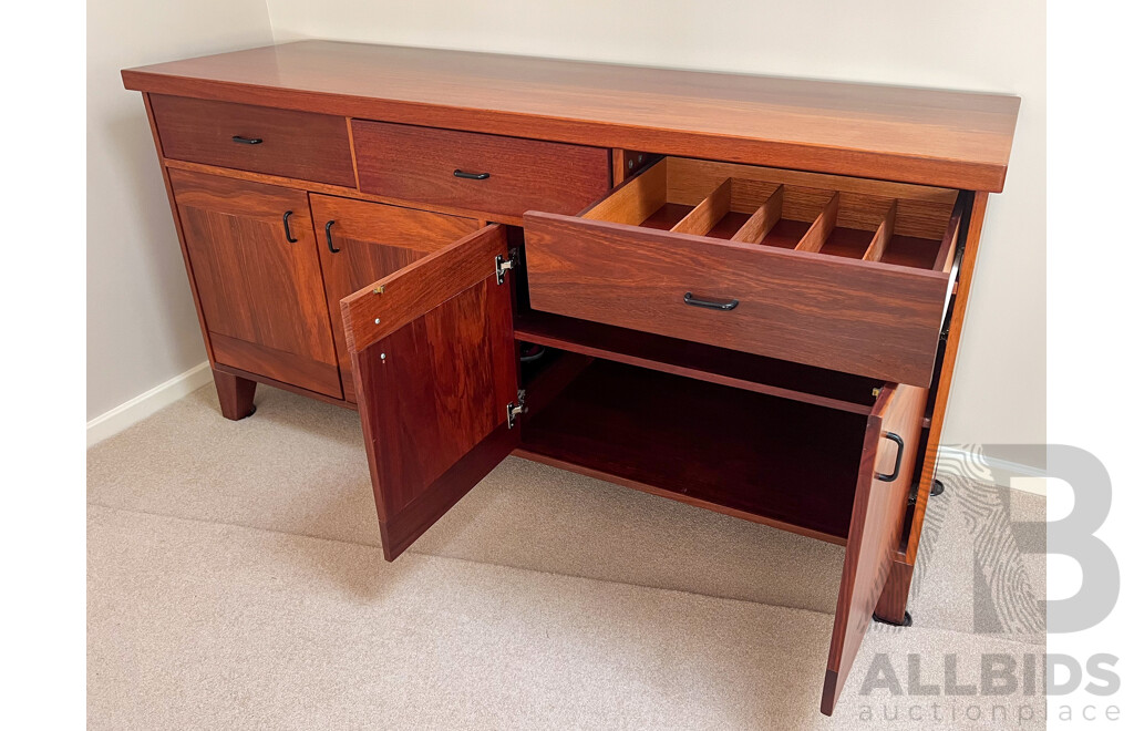 Stunning Solid Recycled Jarrah Bespoke Entertainment Unit