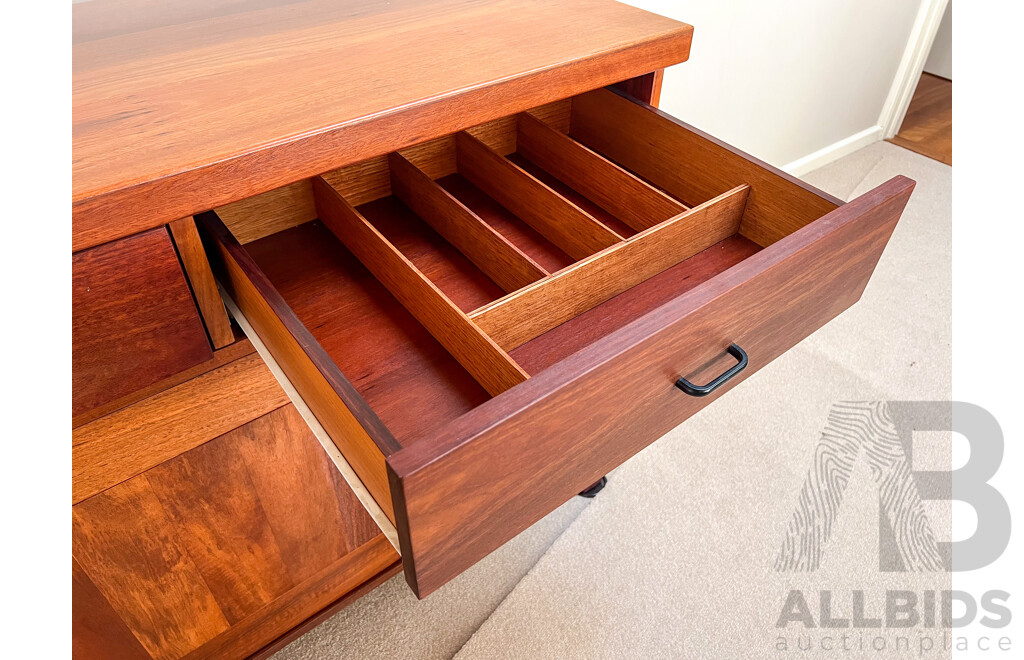 Stunning Solid Recycled Jarrah Bespoke Entertainment Unit