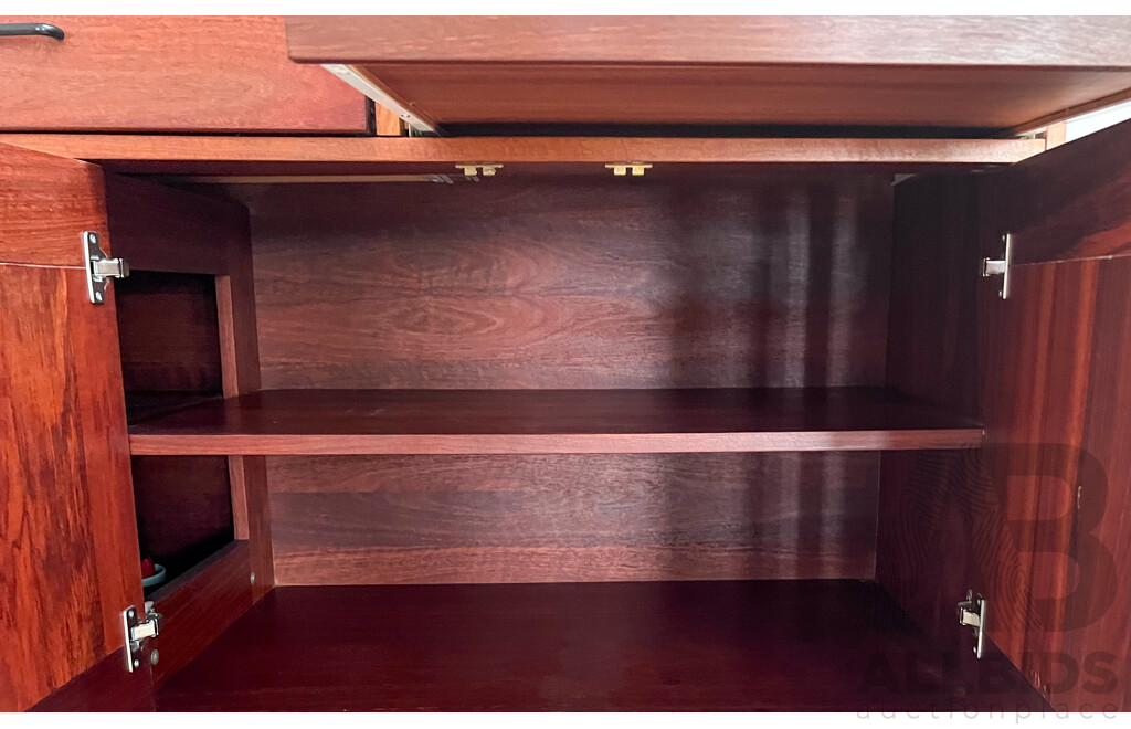 Stunning Solid Recycled Jarrah Bespoke Entertainment Unit