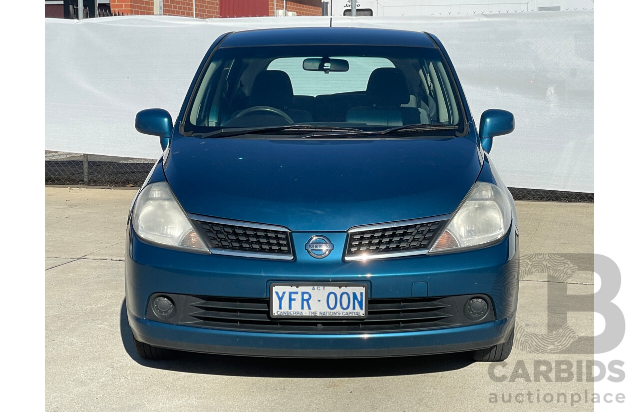 4/2008 Nissan Tiida ST C11 MY07 5d Hatchback Blue 1.8L