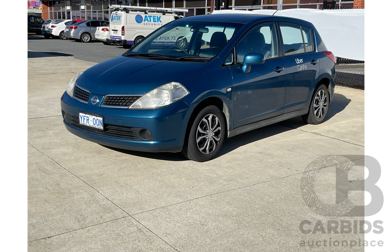 4/2008 Nissan Tiida ST C11 MY07 5d Hatchback Blue 1.8L