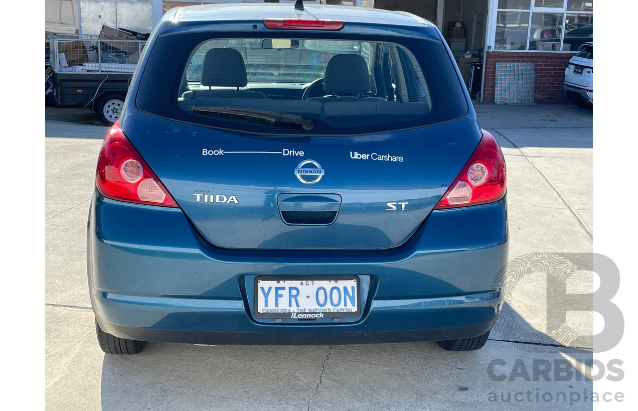 4/2008 Nissan Tiida ST C11 MY07 5d Hatchback Blue 1.8L