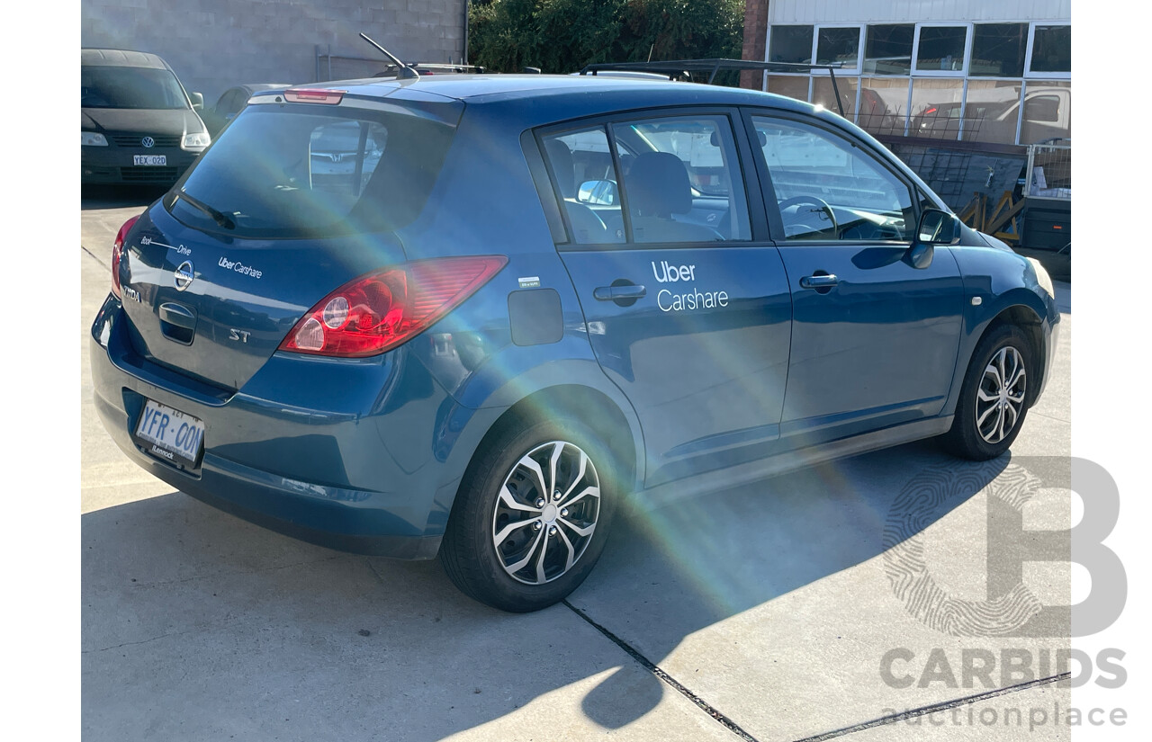 4/2008 Nissan Tiida ST C11 MY07 5d Hatchback Blue 1.8L