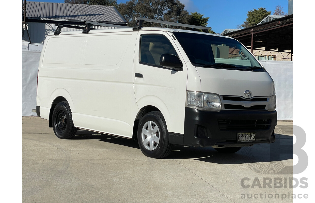 4/2012 Toyota Hiace LWB KDH201R MY12 UPGRADE 4d Van White 3.0L